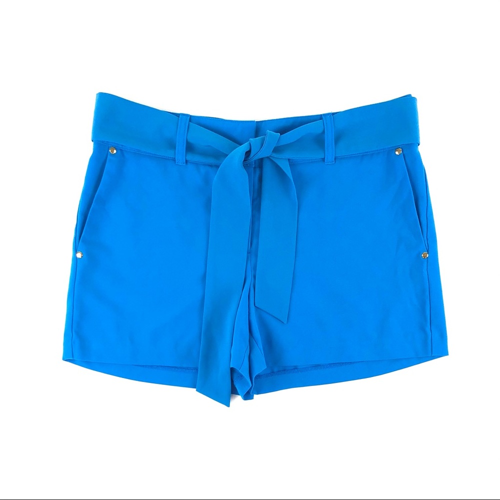 Cache Blue Tie Crepe Shorts